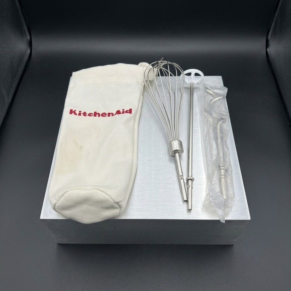 KitchenAid Hand Mixer Attachment Set Whisk Liquid Blender Rod Dough Hooks Bag